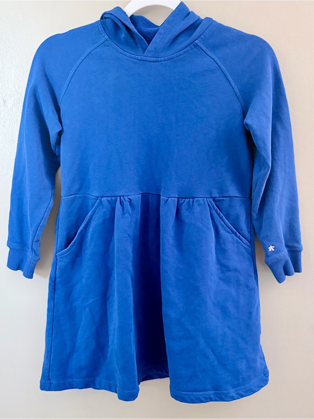 Hanna Andersson Girls Blue Hooded Dress Size 10